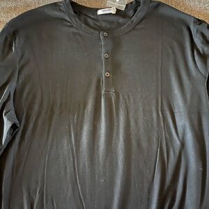 Men's Black Henley Shirt